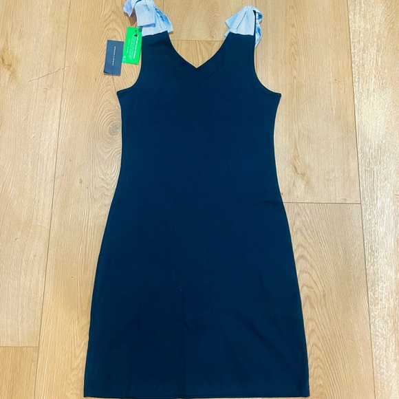 ⚓️NWT💙 Tommy Hilfiger Women's Cotton V-neck Sleeveless Tie-Strap Dress - Picture 6 of 8